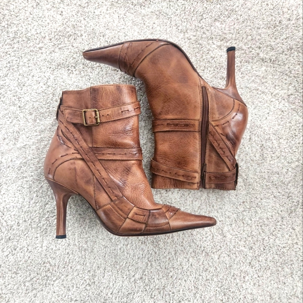 Charlie One Horse Cognac Colored Booties - Picture 4 of 5